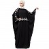 Party wear Kaftan abaya with embroidery work- Black